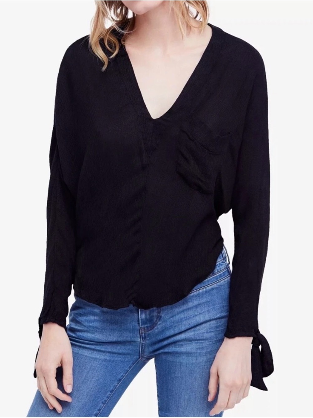 Free People Morning black Dolman top, XS